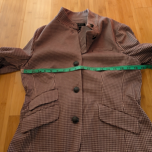 Rag & Bone Slade Pink Ponte Houndstooth Plaid Blazer - Picture 11 of 15